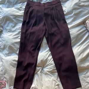 Plum slacks from Aritiza